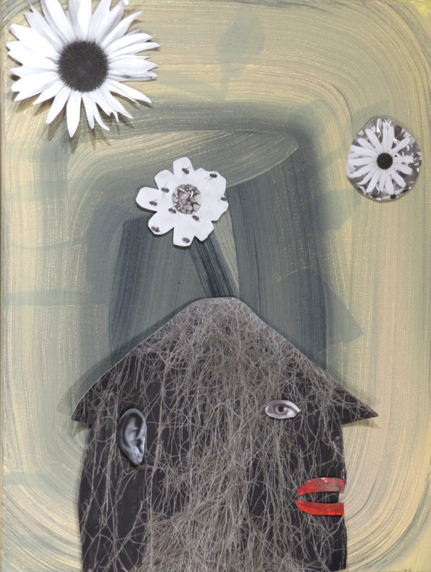 Holly Roberts - House Face with Flowers