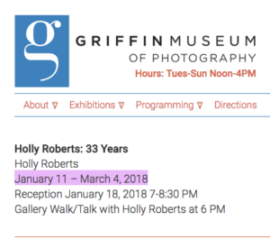 Holly Roberts at the Griffin Museum of Photography