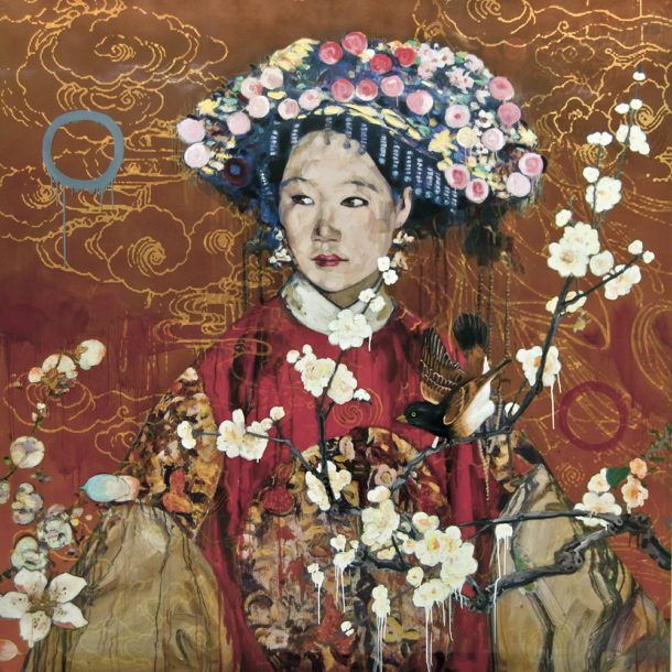 Hung Liu - Manchu Bride - Brown