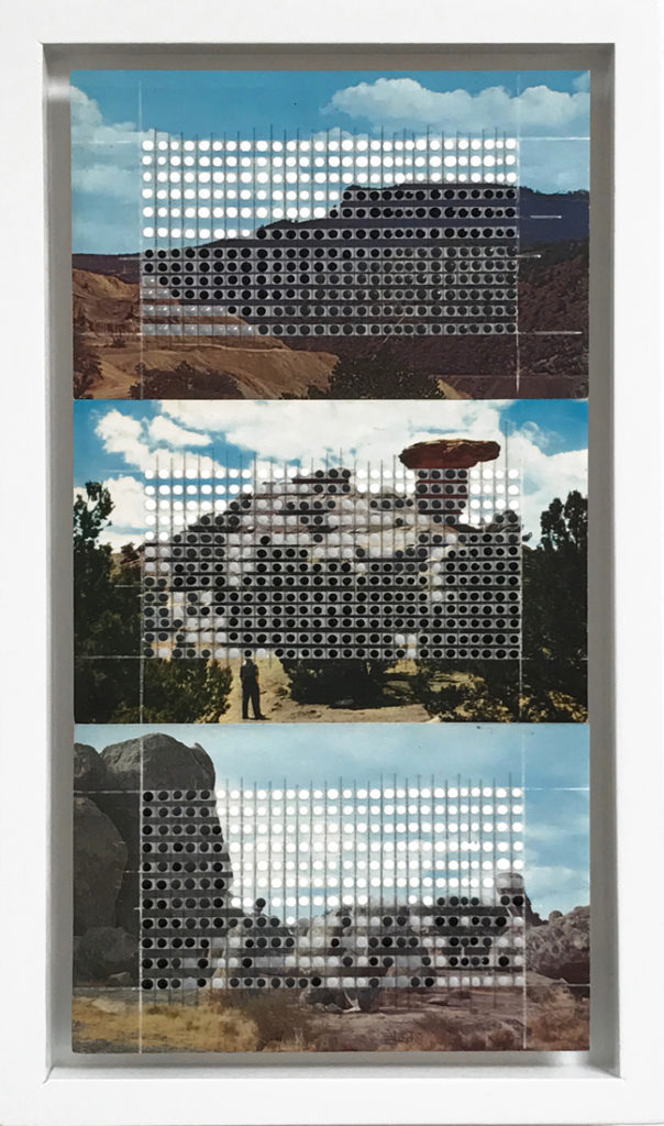 Nina Tichava - Borrowed Landscapes Study 77, 78, & 79/
NM, Santa Rita, The Kneeling Nun
NM, Tesuque Pueblo, Camel Rock
NM, Gallup, Silver City, City of Rocks State Park