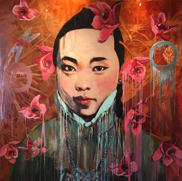 Hung Liu - Red Flower Rain