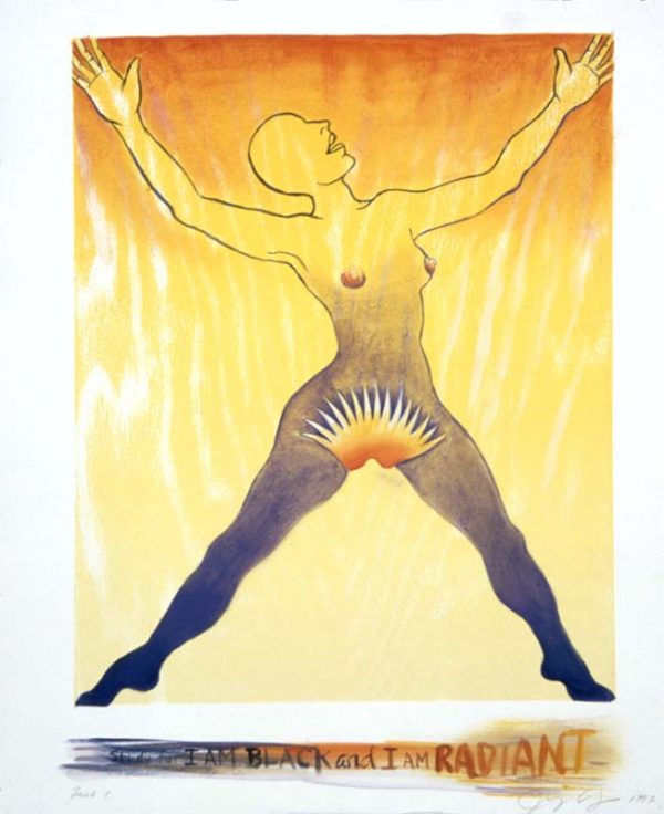 Judy  Chicago - Study for Yes I am Black and I am Radiant