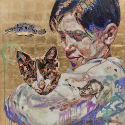Hung  Liu - Migrant Child with Cat