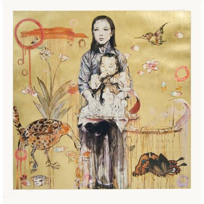 Hung Liu - Mother and Child - Gold Edition