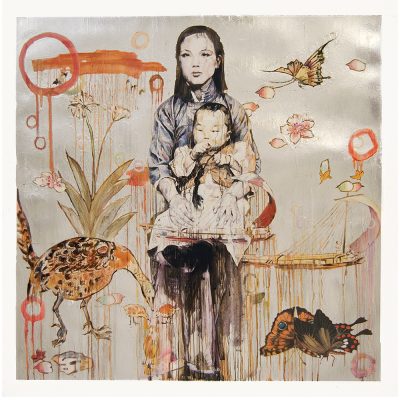 Hung Liu - Mother and Child - Silver Edition
