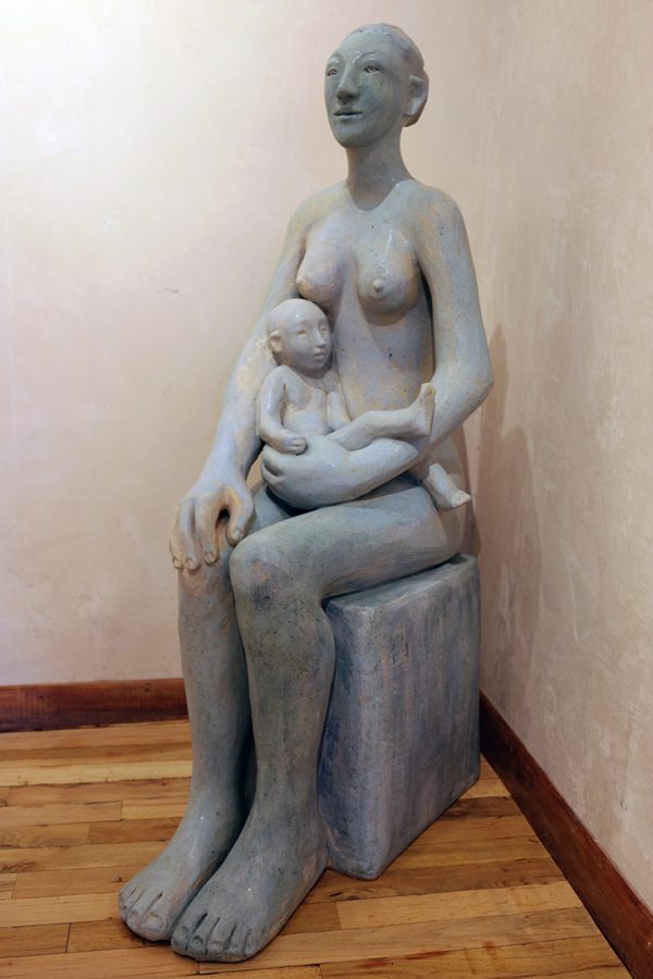 Mavis McClure - Woman and Child (Blue)