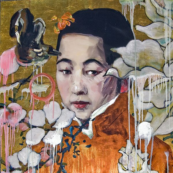 Hung Liu - Flower Girl - Gold