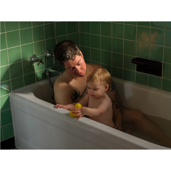 Jess T. Dugan - Self-portrait with Elinor in the bath (18 months)