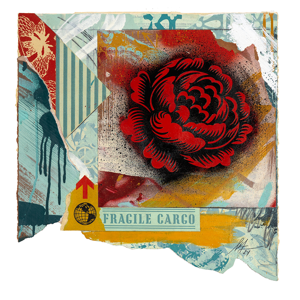 Shepard Fairey - Flower Fragile Cargo