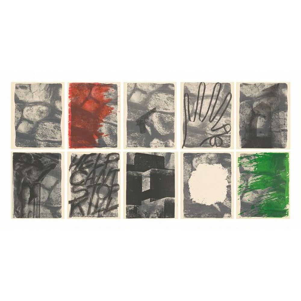 Vito Acconci - Stones for  A Wall (portfolio of 10, selection of 8)