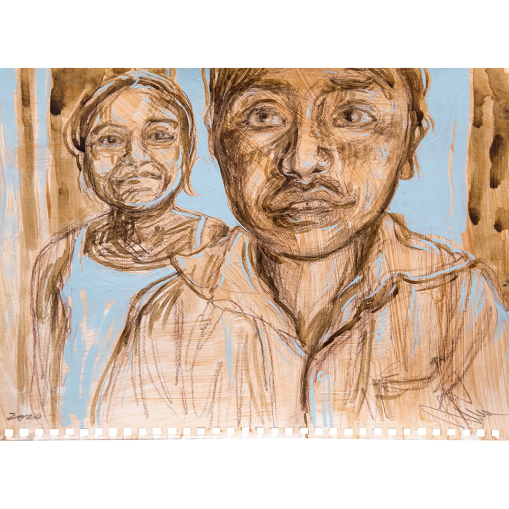 Swoon - TSR 985 Brown blue two people Swoon - TSR 985 Brown blue two people