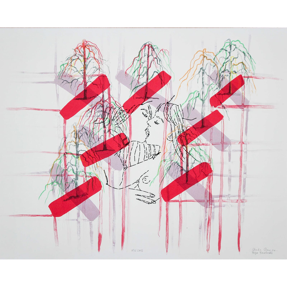 Ghada Amer - Kiss Cross