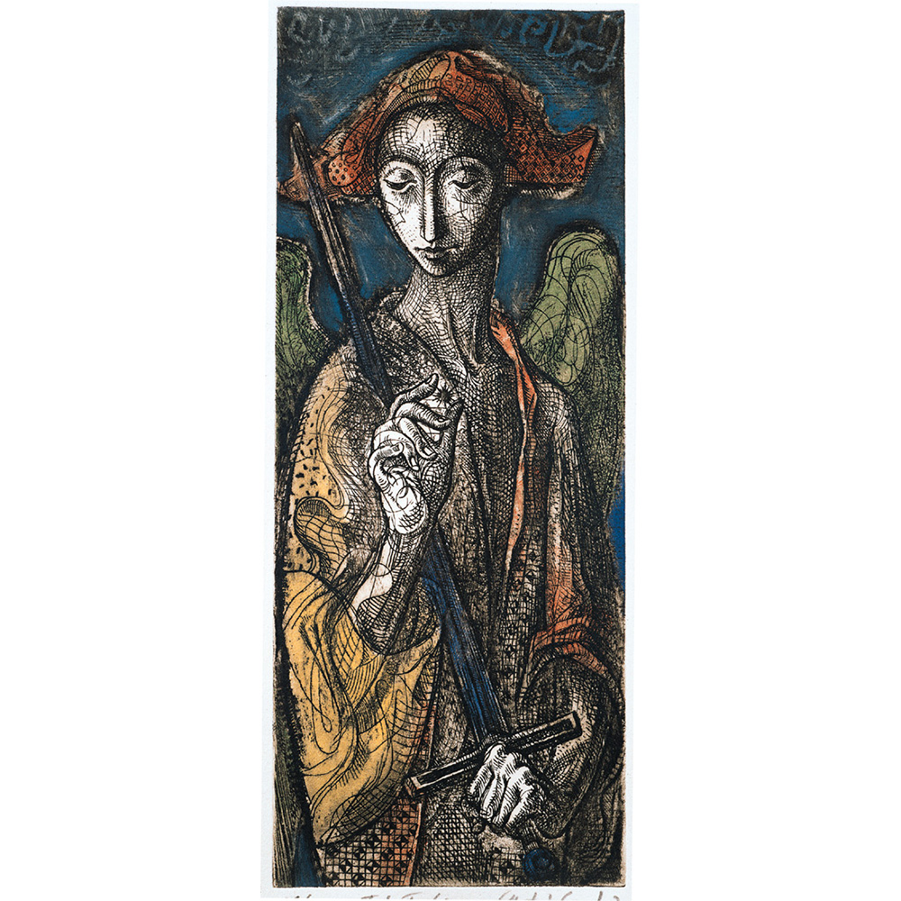 Traian Filip - Angel with Sword (Orange)