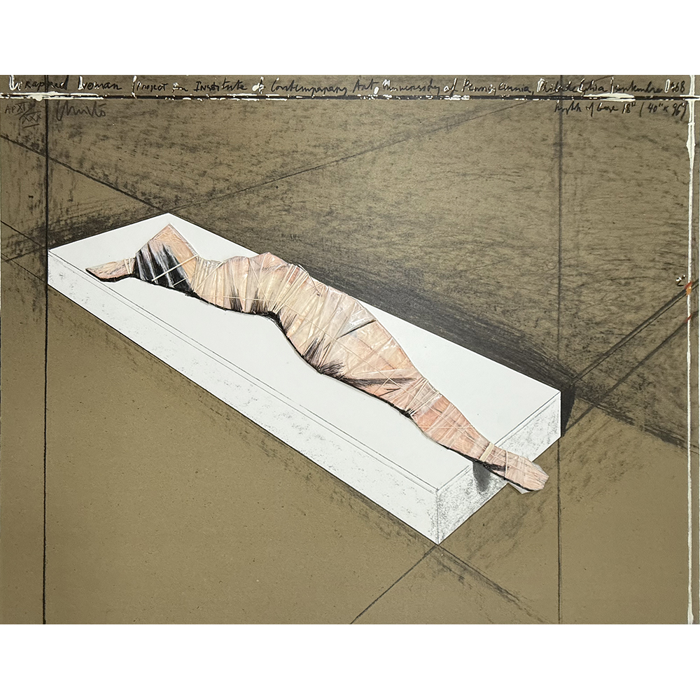 Christo and Jeanne-Claude - Wrapped Woman: Project for Institute of Contemporary Art, University of Pennsylvania, Philadelphia, September,