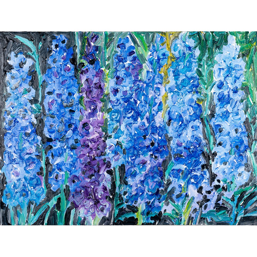Hunt Slonem - Larkspur California Dreaming