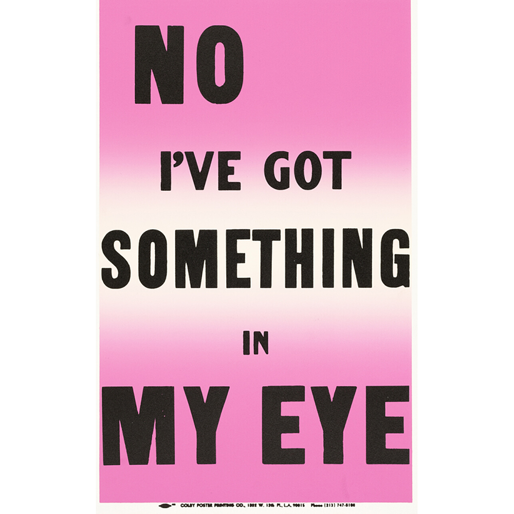 Allen Ruppersberg - No, I've Got Something In My Eye #9