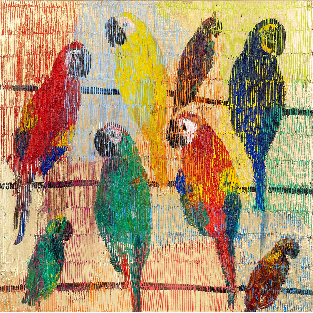 Hunt Slonem - Macaws Belise