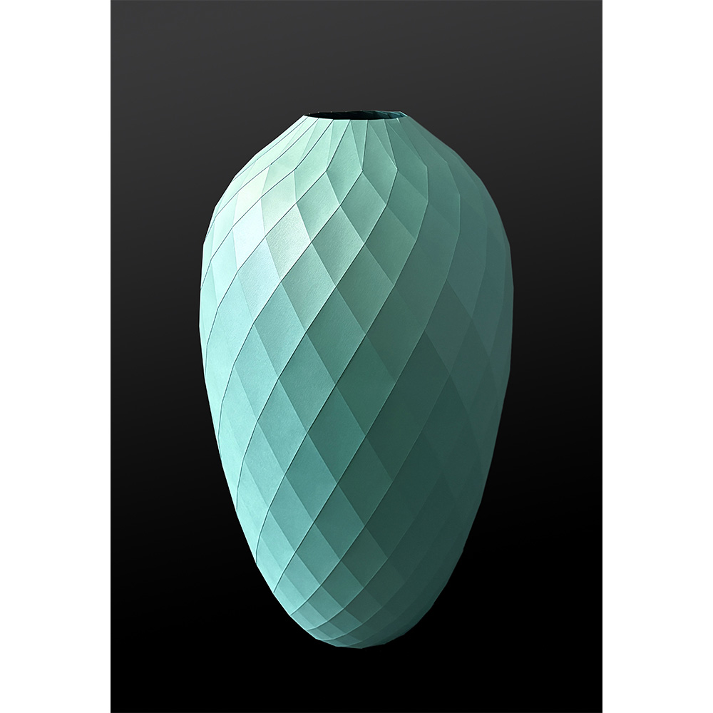 Matthew Shlian - Ming (iridescent aquamarine)