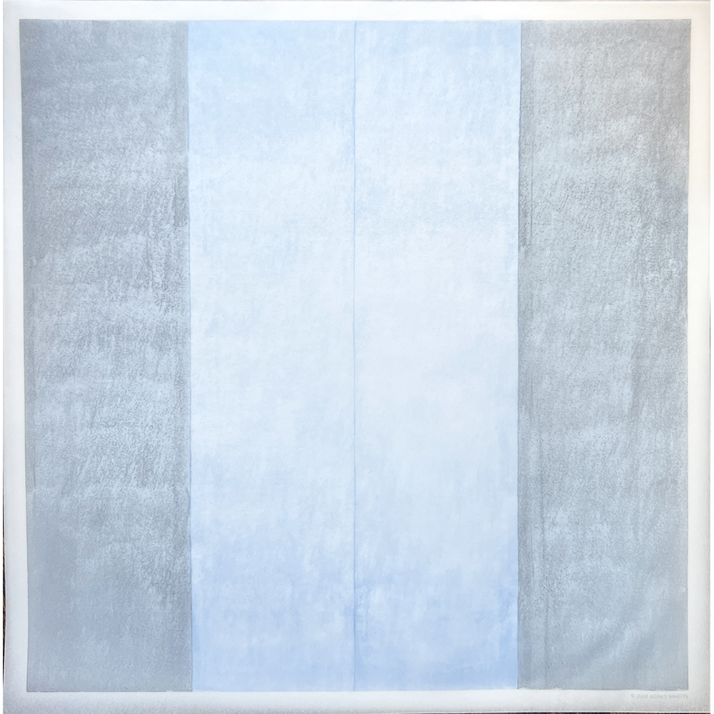 Agnes  Martin - Untitled Blue and Graphite  lithograph