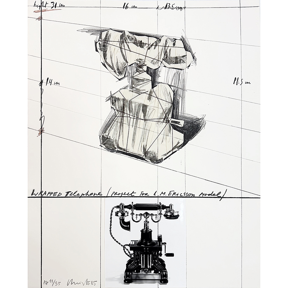 Christo and Jeanne-Claude - Wrapped Telephone, Project for L. M. Ericsson Model