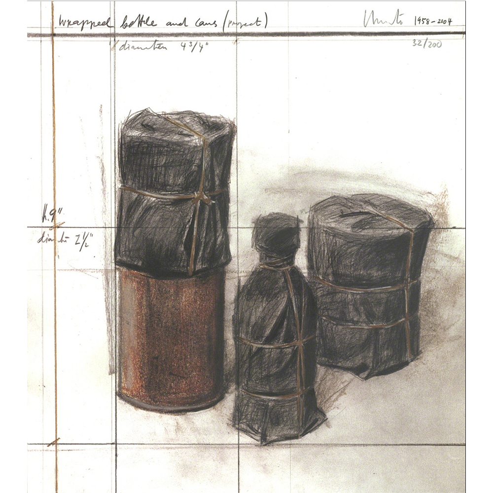 Christo and Jeanne-Claude - Wrapped Bottle and Cans (project) Christo and Jeanne-Claude - Wrapped Bottle and Cans (project)