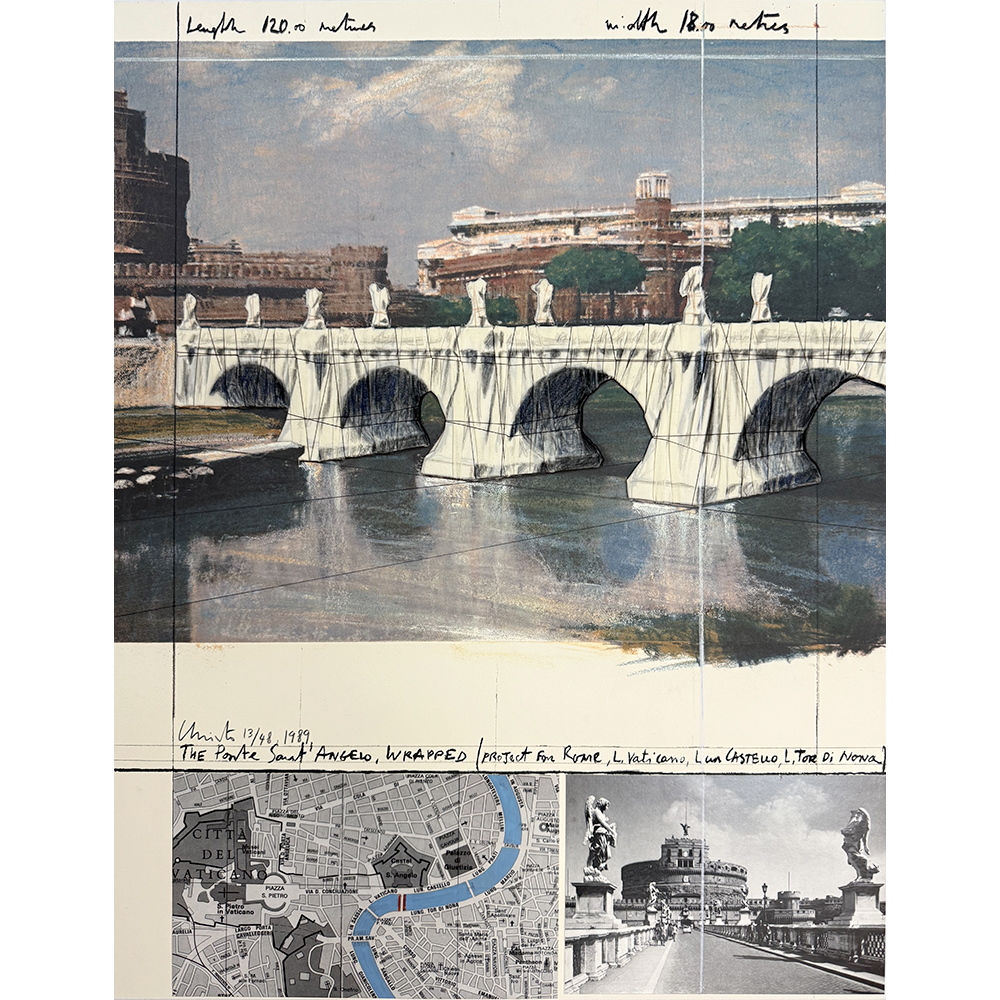 Christo and Jeanne-Claude - Ponte Saint Angelo, Wrapped/Project for Rome