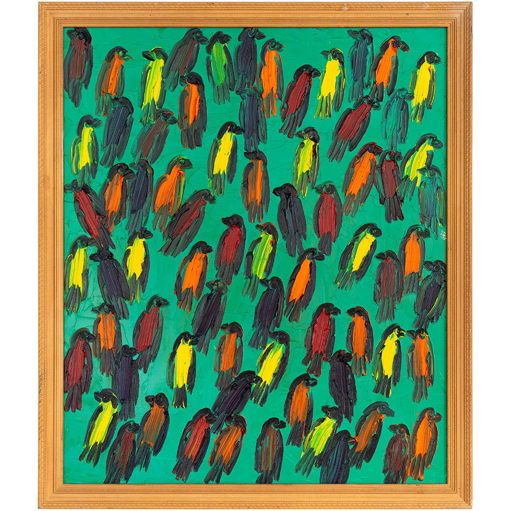 Hunt  Slonem - Green Finches