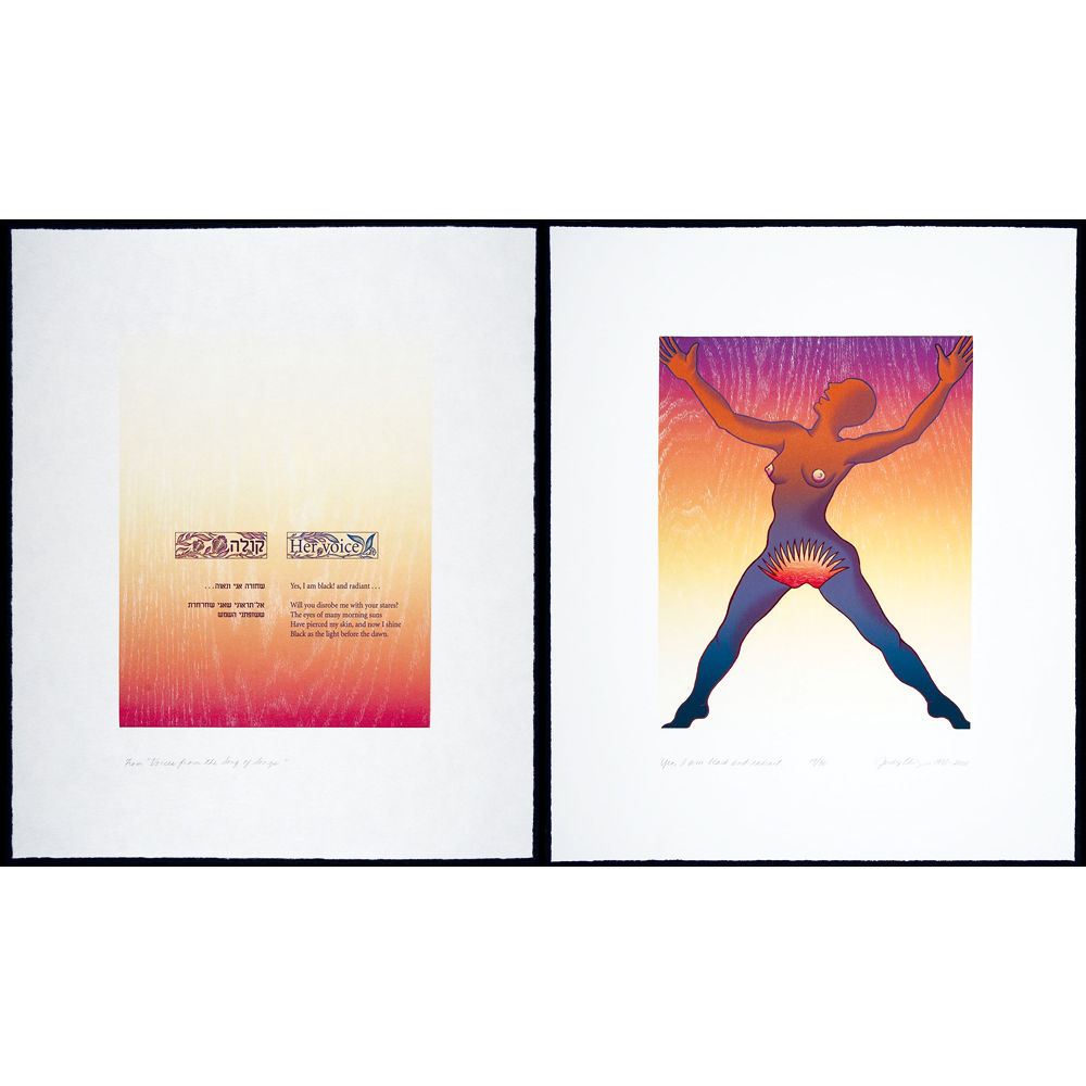 Judy Chicago - Yes, I am Black and
Radiant from the
Song of Songs