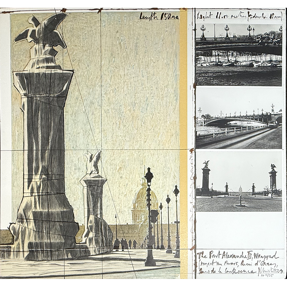 Christo and Jeanne-Claude - The Pont Alexandre III, Wrapped, Project for Paris