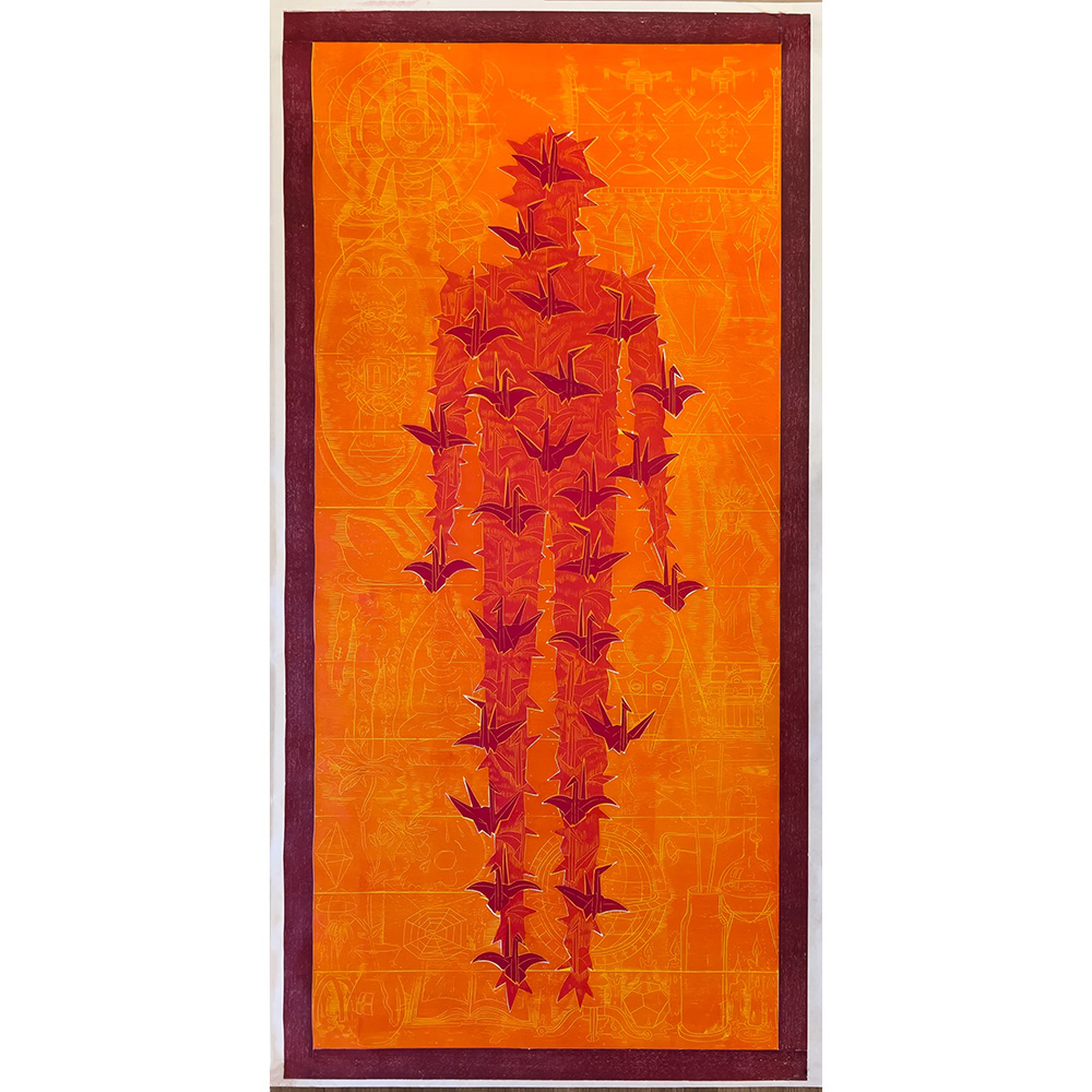 John  Buck - A Thousand Cranes (red, orange, wine)