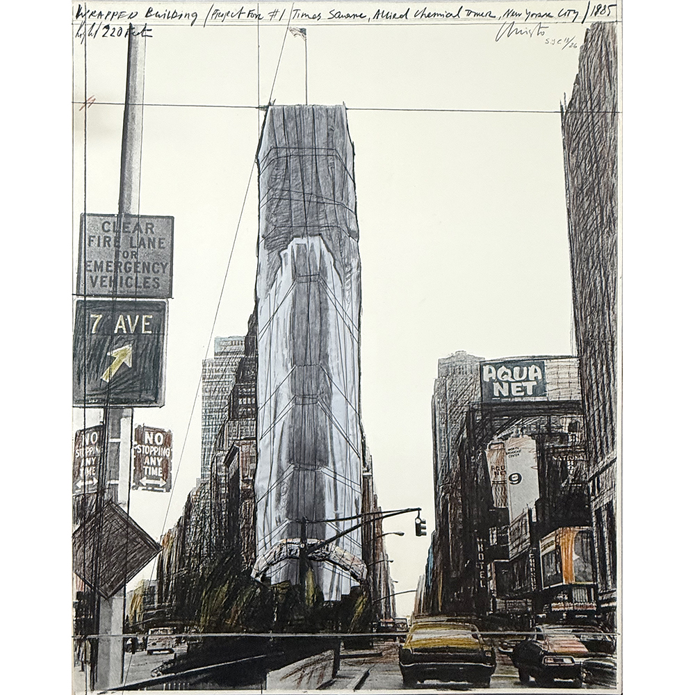 Christo and Jeanne-Claude - Wrapped Building, Project for 1 Times Square, New York, Allied Chemical Plant