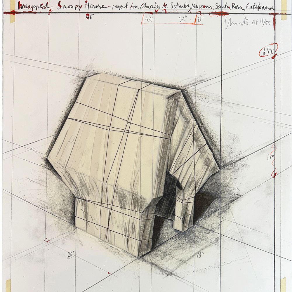 Christo and Jeanne-Claude - Wrapped Snoopy House, Project for Charles M. Schulz Museum