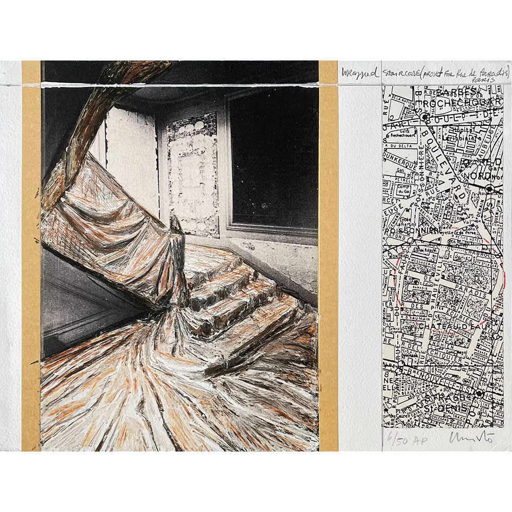 Christo and Jeanne-Claude - Wrapped Staircase, Project for Rue de Paradis, Paris