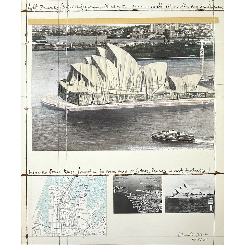 Christo and Jeanne-Claude - Wrapped Opera house, project for Sydney