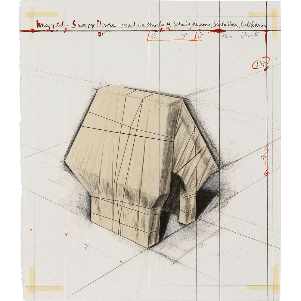 Christo and Jeanne-Claude - Wrapped Snoopy House, Project for Charles M. Schulz Museum