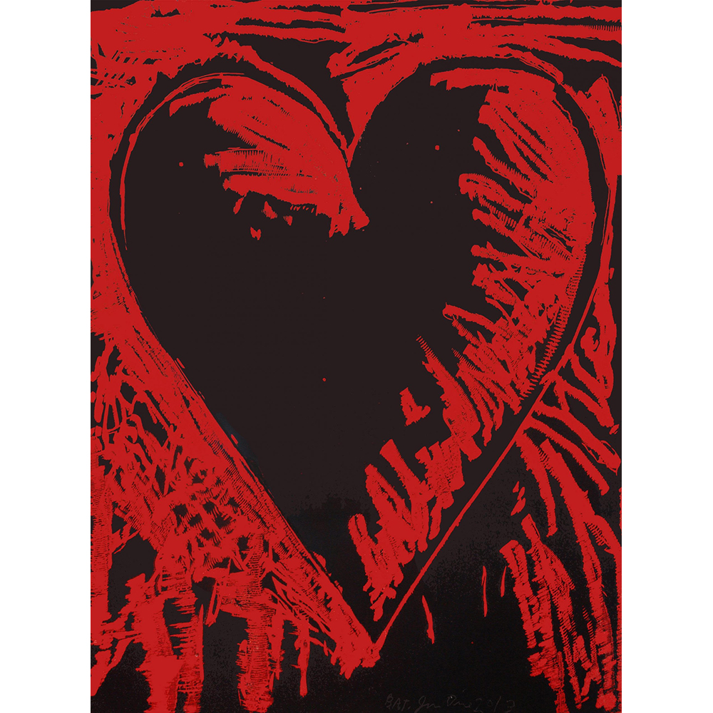 Jim Dine - The Black and Red Heart
