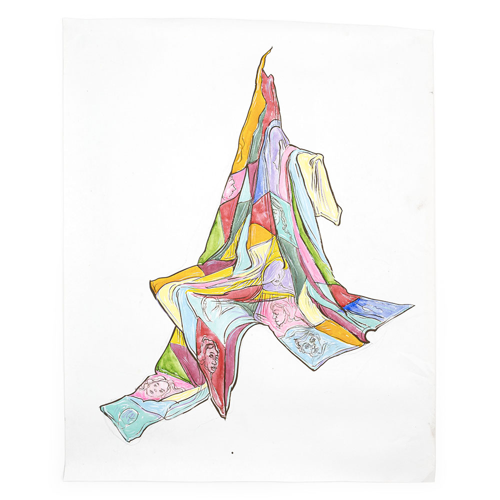 Swoon  - Painted Sketch Grandma Eva's Quilt