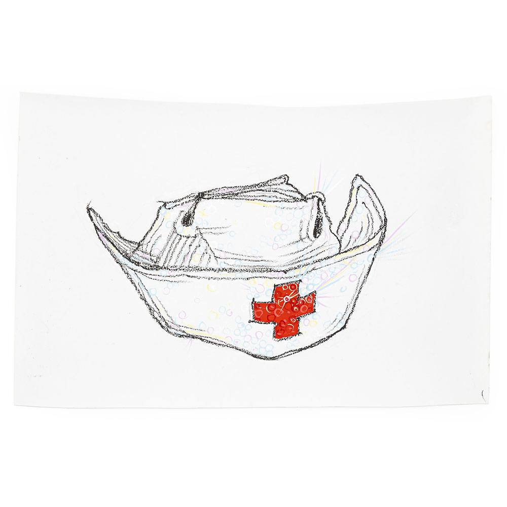 Swoon  - Painted Sketch Nurse's Hat