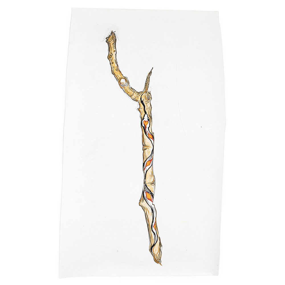 Swoon  - Painted Sketch Caelum's Staff