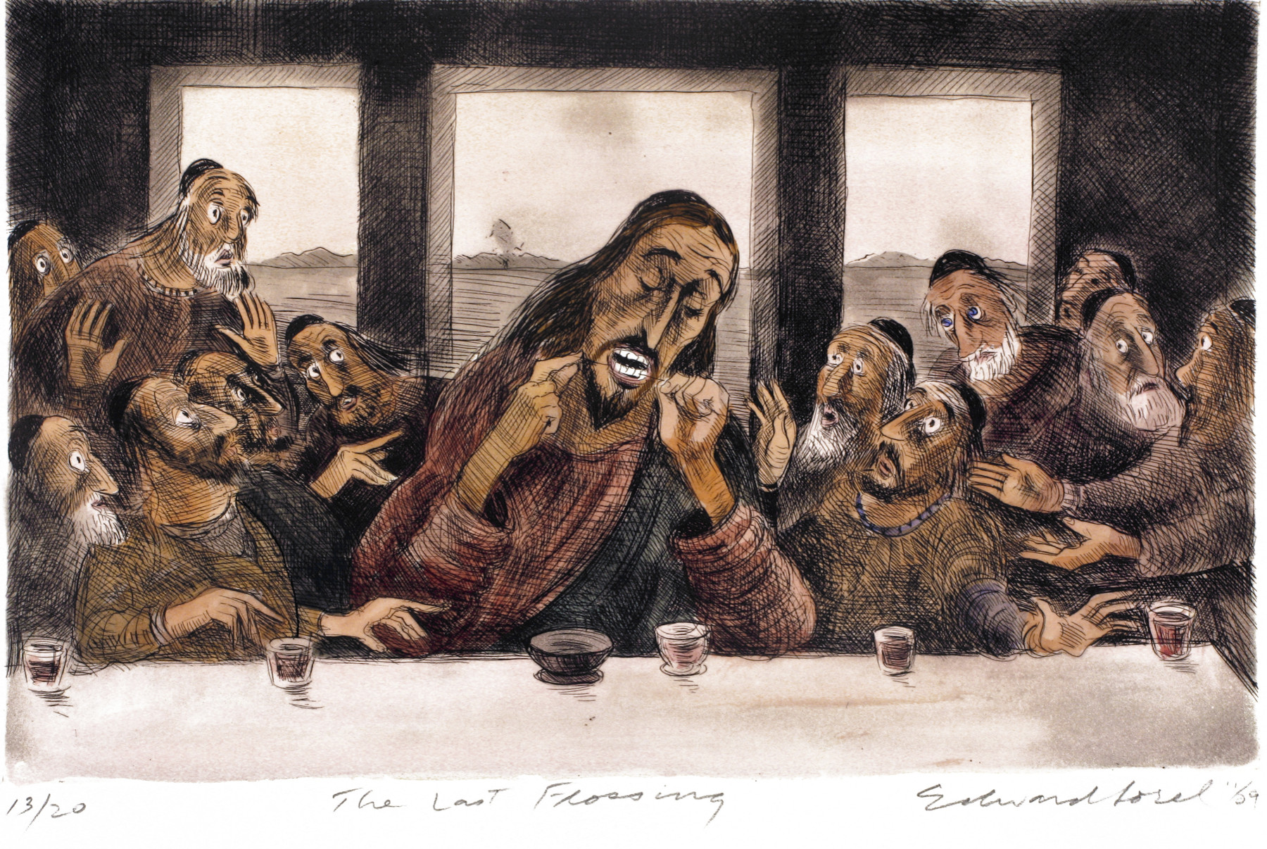 Edward Sorel - The Last Flossing