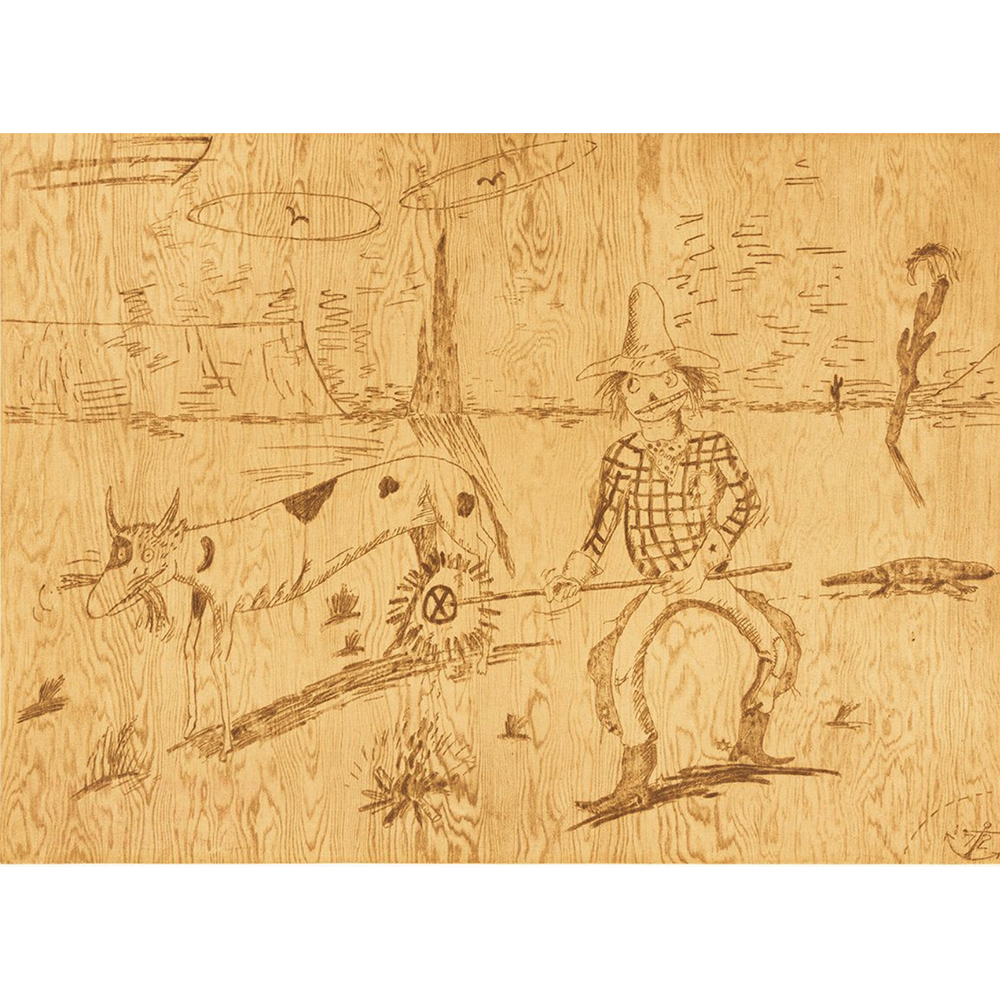 H.C. Westermann - Untitled (Scarecrow with Cow)