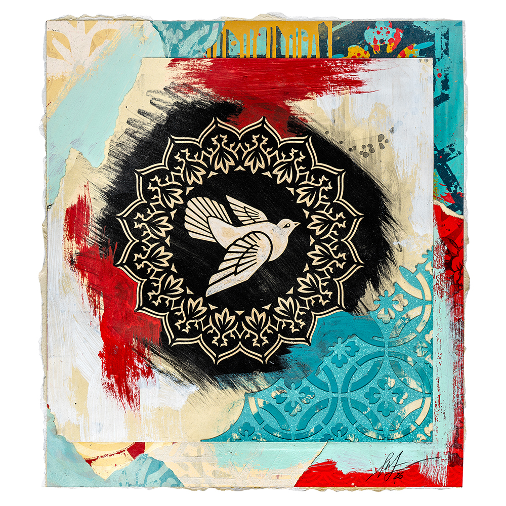 Shepard Fairey - Dove Study with Circle Pattern