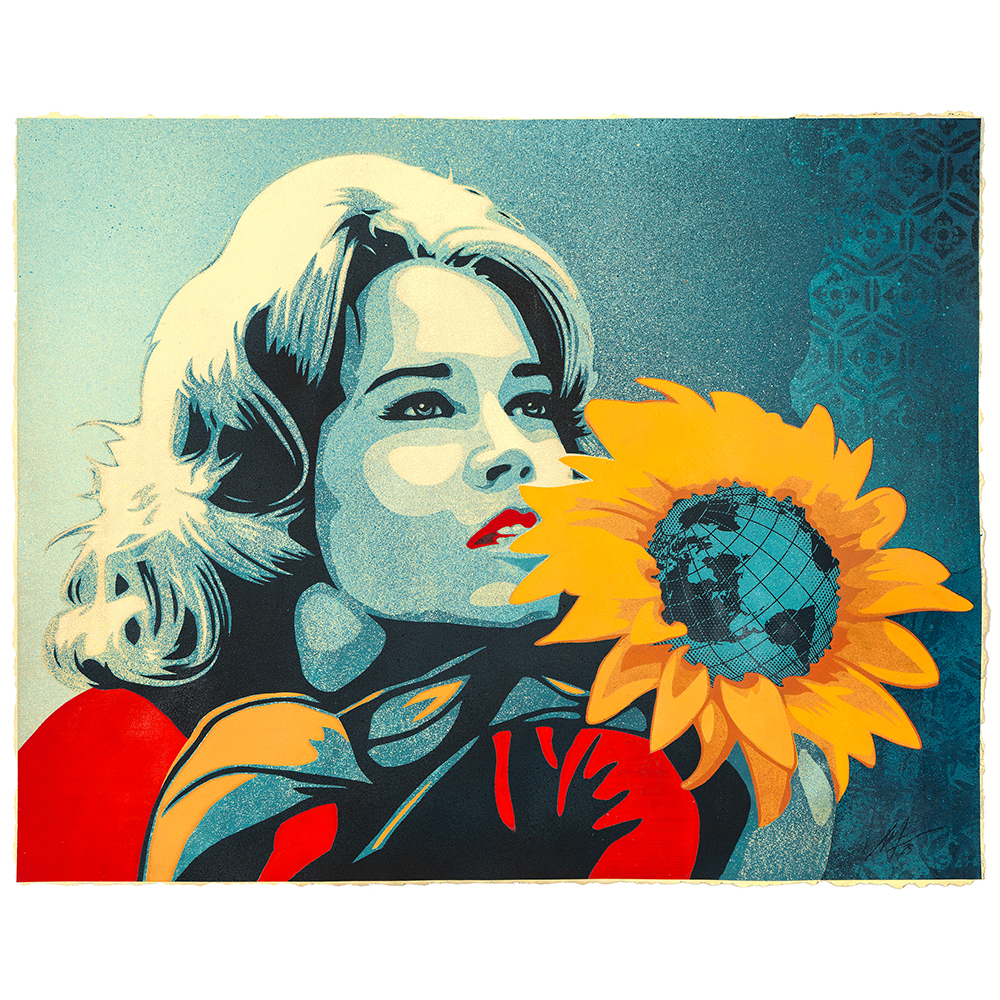 Shepard Fairey - Earth Emissary (Jane Fonda)