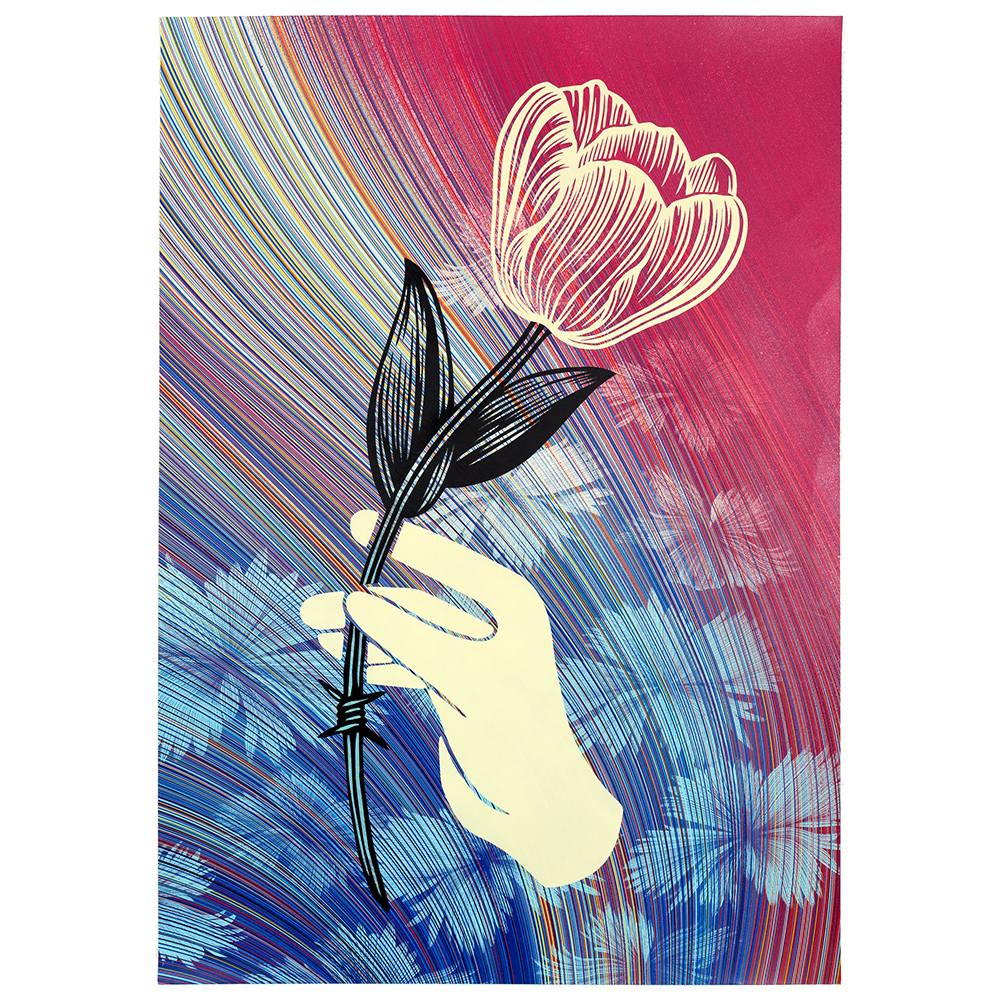 Shepard Fairey - Kai and Sunny Barb Wire Rose