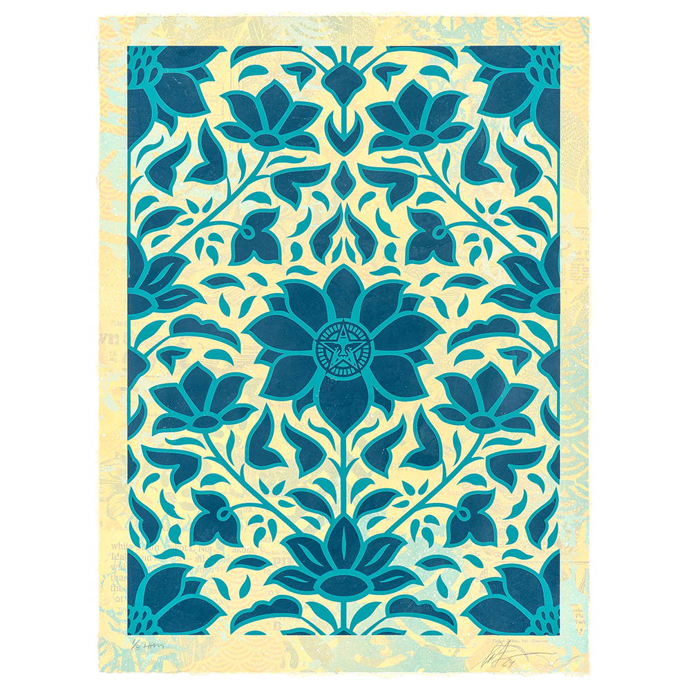 Shepard Fairey - OBEY Deco Flower Pattern (Blue)
