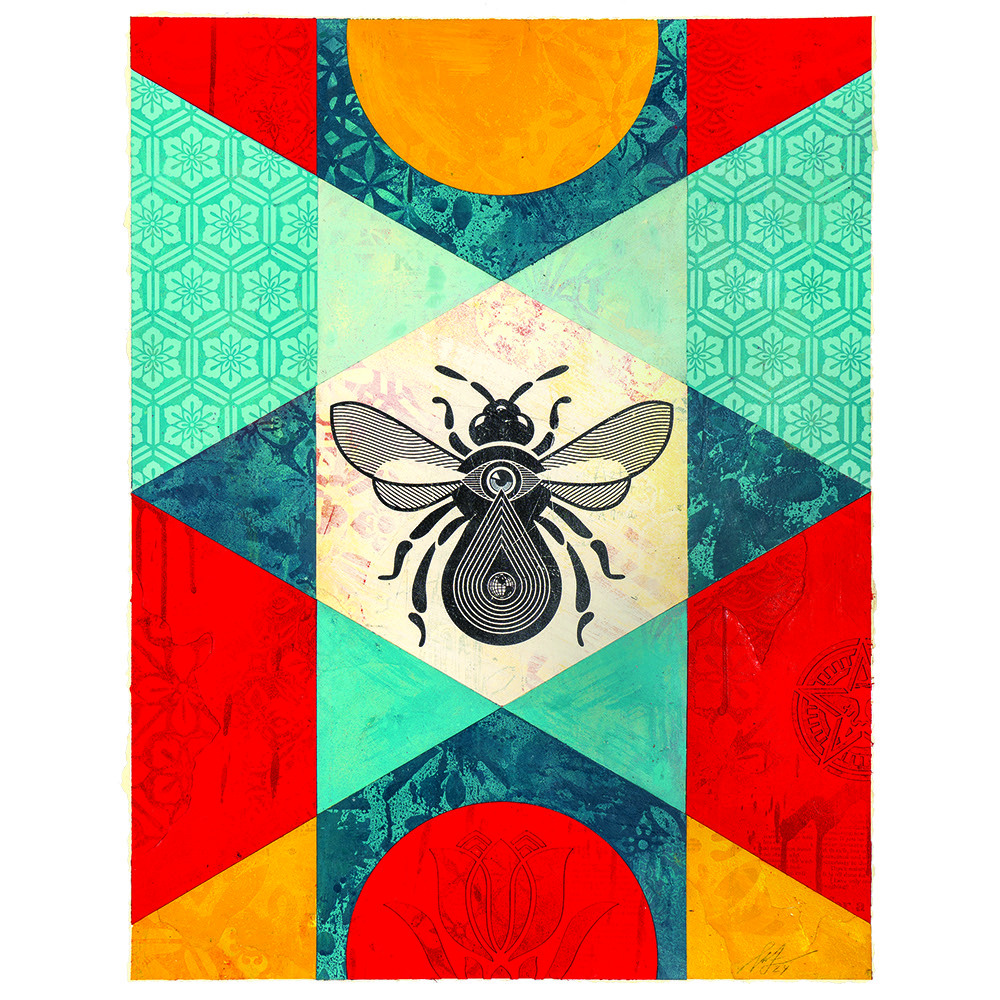 Shepard Fairey - Bee Geometric Study, Version 1