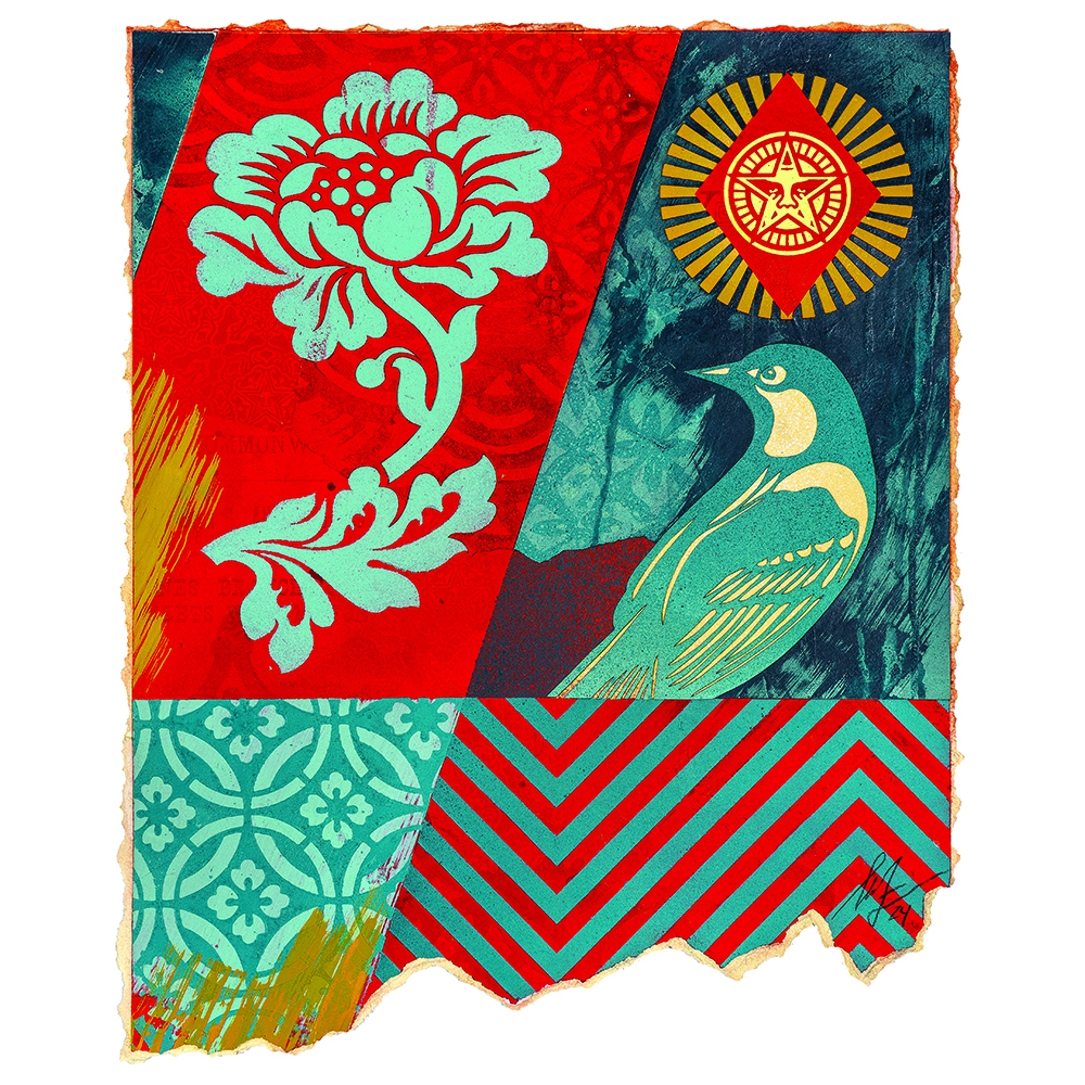 Shepard Fairey - Bird Study (Blue)