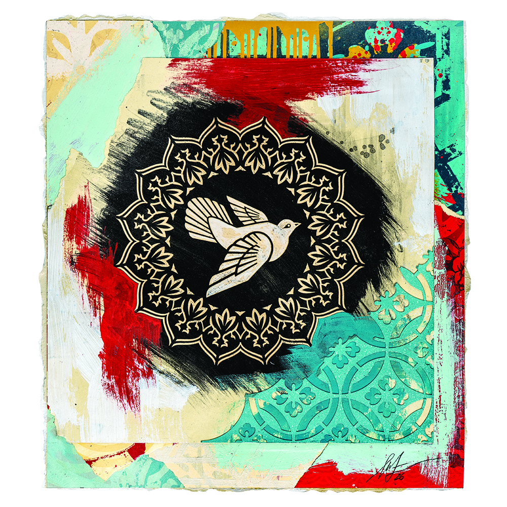 Shepard Fairey - Dove Study with Circle Pattern