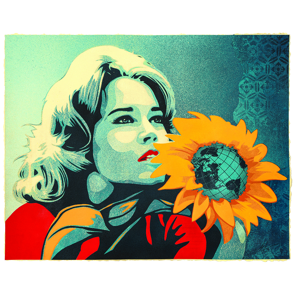 Shepard Fairey - Earth Emissary (Jane Fonda)