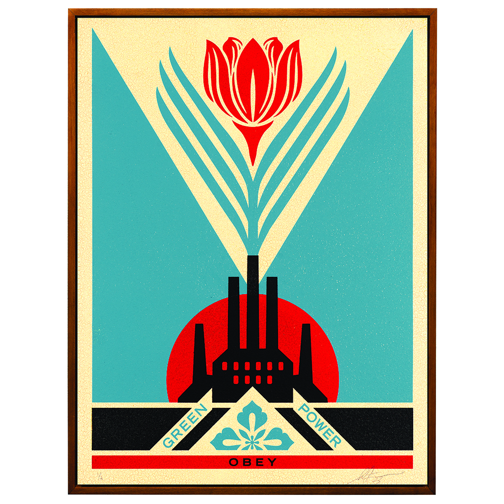 Shepard Fairey - Green Power Factory (Blue) 5/6